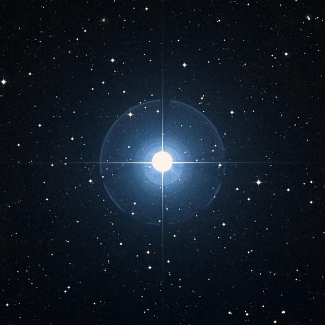 Sky survey frame centred on Sadachbia, 30′ across.