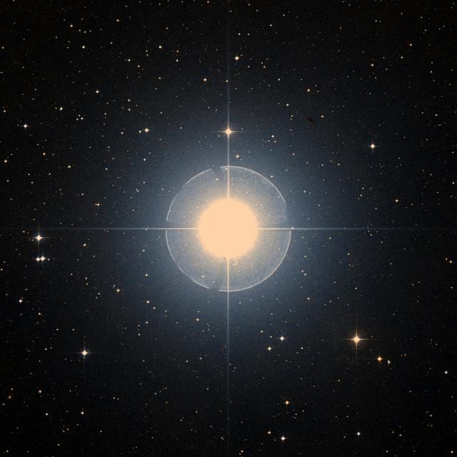 Sky survey frame centred on Saiph, 42′ across.