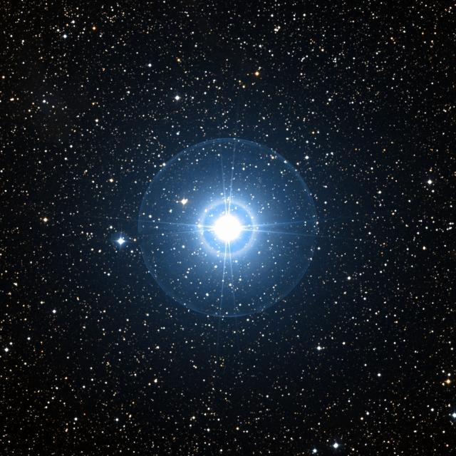 Sky survey frame centred on Segin, 30′ across.
