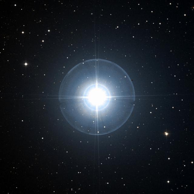 Sky survey frame centred on Seginus, 30′ across.