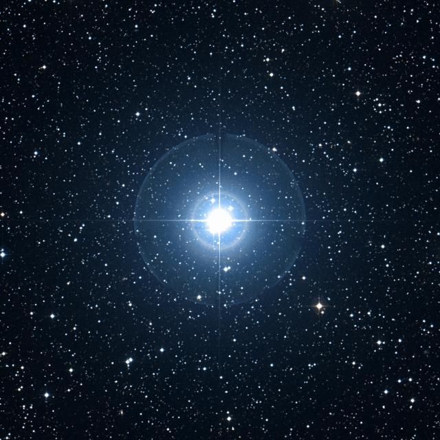 Sky survey frame centred on Sheliak, 30′ across.