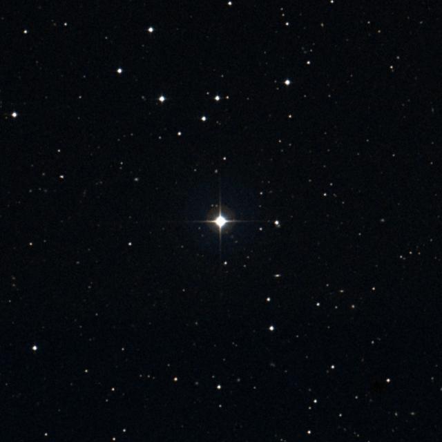 Sky survey frame centred on Stribor, 18′ across.
