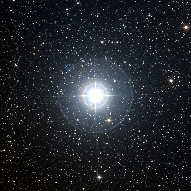 Sky survey frame centred on Sulafat, 30′ across.