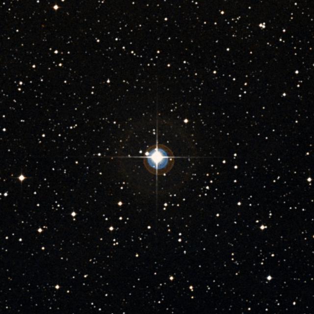 Sky survey frame centred on Timir, 18′ across.