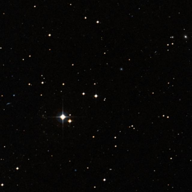 Sky survey frame centred on Tojil, 18′ across.
