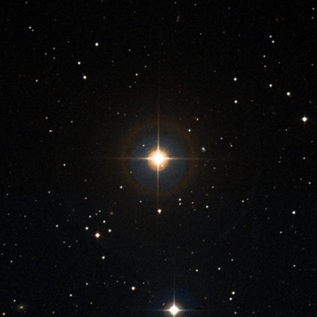 Sky survey frame centred on Tonatiuh, 18′ across.