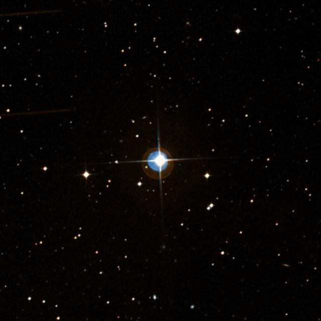 Sky survey frame centred on Tupi, 18′ across.