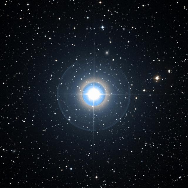Sky survey frame centred on Wasat, 30′ across.