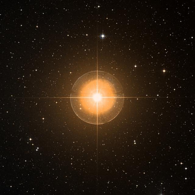 Sky survey frame centred on Yed Prior, 42′ across.