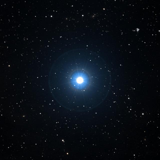 Sky survey frame centred on Yildun, 30′ across.