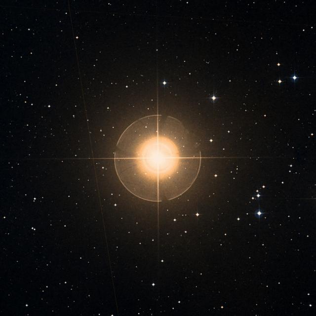 Sky survey frame centred on Zaurak, 42′ across.