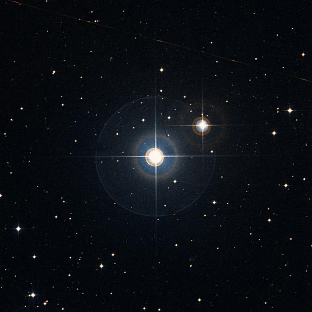 Sky survey frame centred on Zibal, 30′ across.